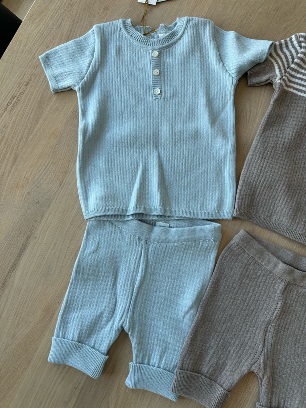 NWT Kids Matching Sets - Blue & Brown Knit Two-Piece Sets - Picture 7 of 12